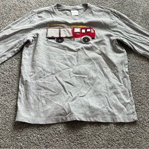 Hanna Andersson Gray Red Long Sleeve Tee